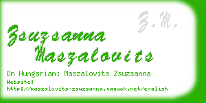 zsuzsanna maszalovits business card